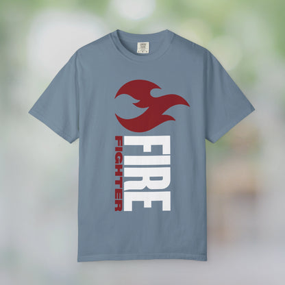 FIREFIGHTER / Unisex Garment-Dyed Front Print T-Shirt