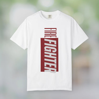 FIREFIGHTER / Unisex Garment-Dyed Front Print T-Shirt
