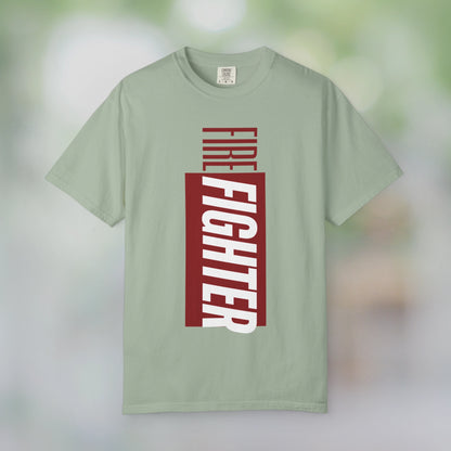 FIREFIGHTER / Unisex Garment-Dyed Front Print T-Shirt