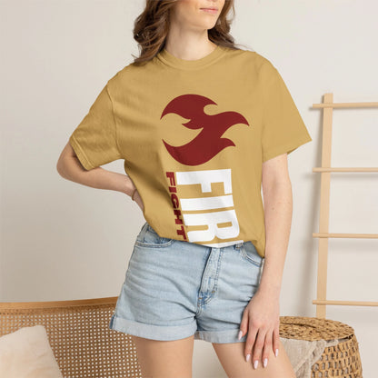 FIREFIGHTER / Unisex Garment-Dyed Front Print T-Shirt