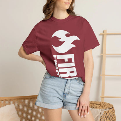 FIREFIGHTER / Unisex Garment-Dyed Front Print T-Shirt