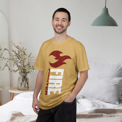 FIREFIGHTER / Unisex Garment-Dyed Front Print T-Shirt