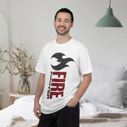 FIREFIGHTER / Unisex Garment-Dyed Front Print T-Shirt