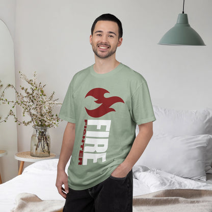 FIREFIGHTER / Unisex Garment-Dyed Front Print T-Shirt