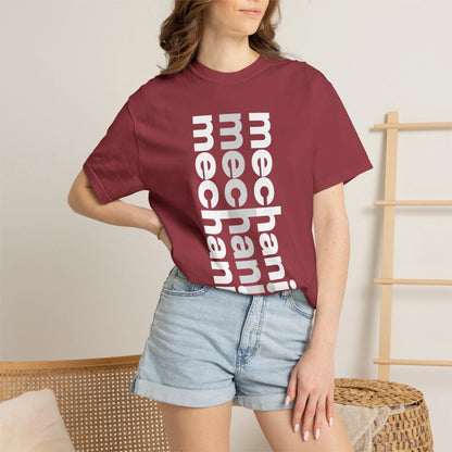 MECHANIC / Unisex Garment-Dyed Front Print T-Shirt