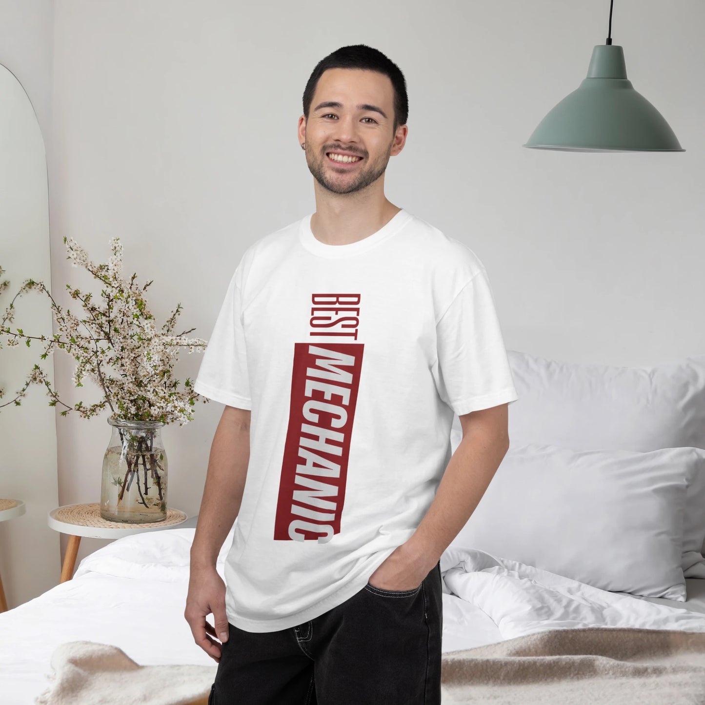 BEST MECHANIC / Unisex Garment-Dyed Front Print T-Shirt
