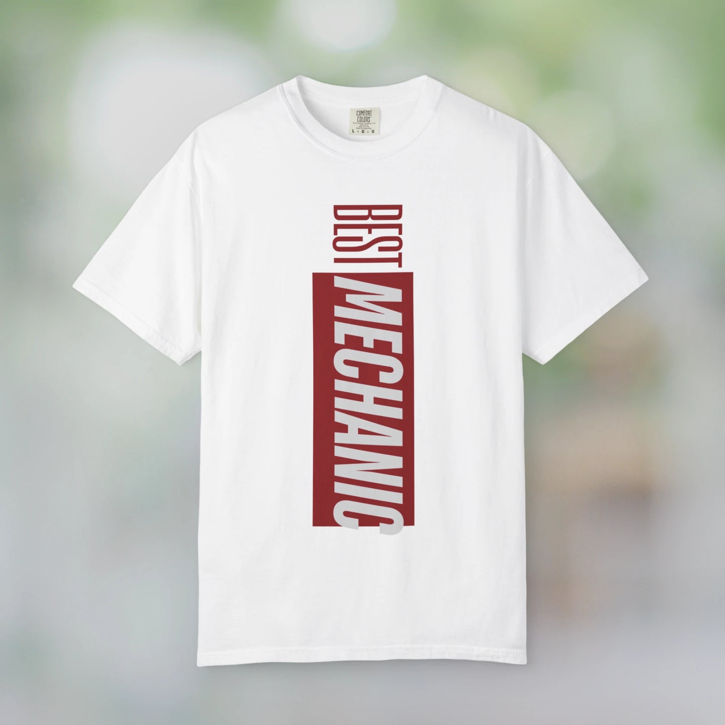 BEST MECHANIC / Unisex Garment-Dyed Front Print T-Shirt