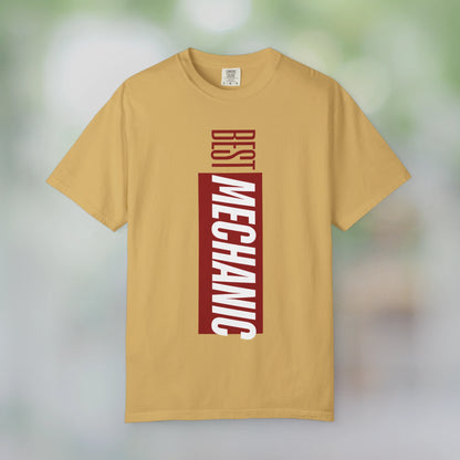 BEST MECHANIC / Unisex Garment-Dyed Front Print T-Shirt