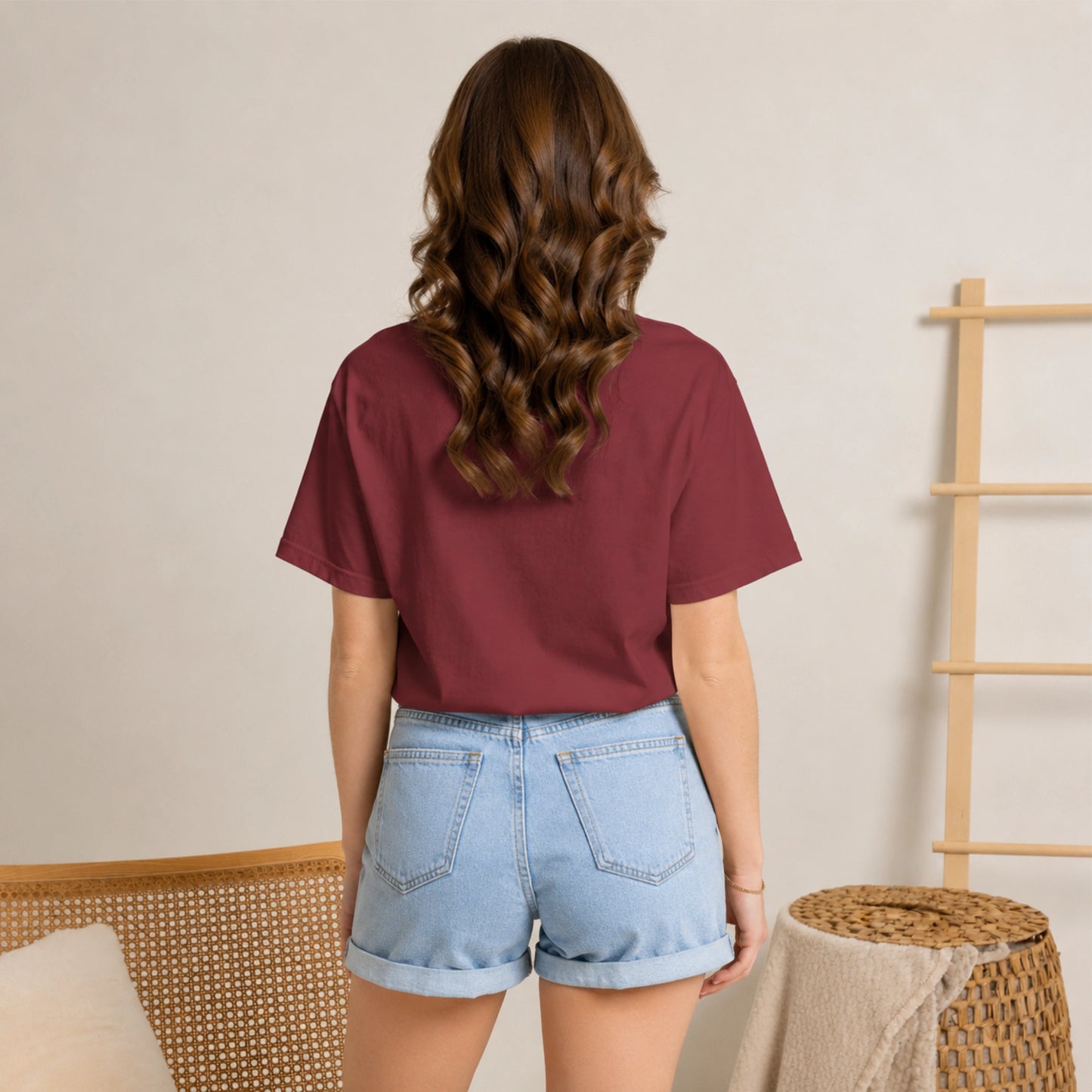 MECHANIC / Unisex Garment-Dyed Front Print T-Shirt