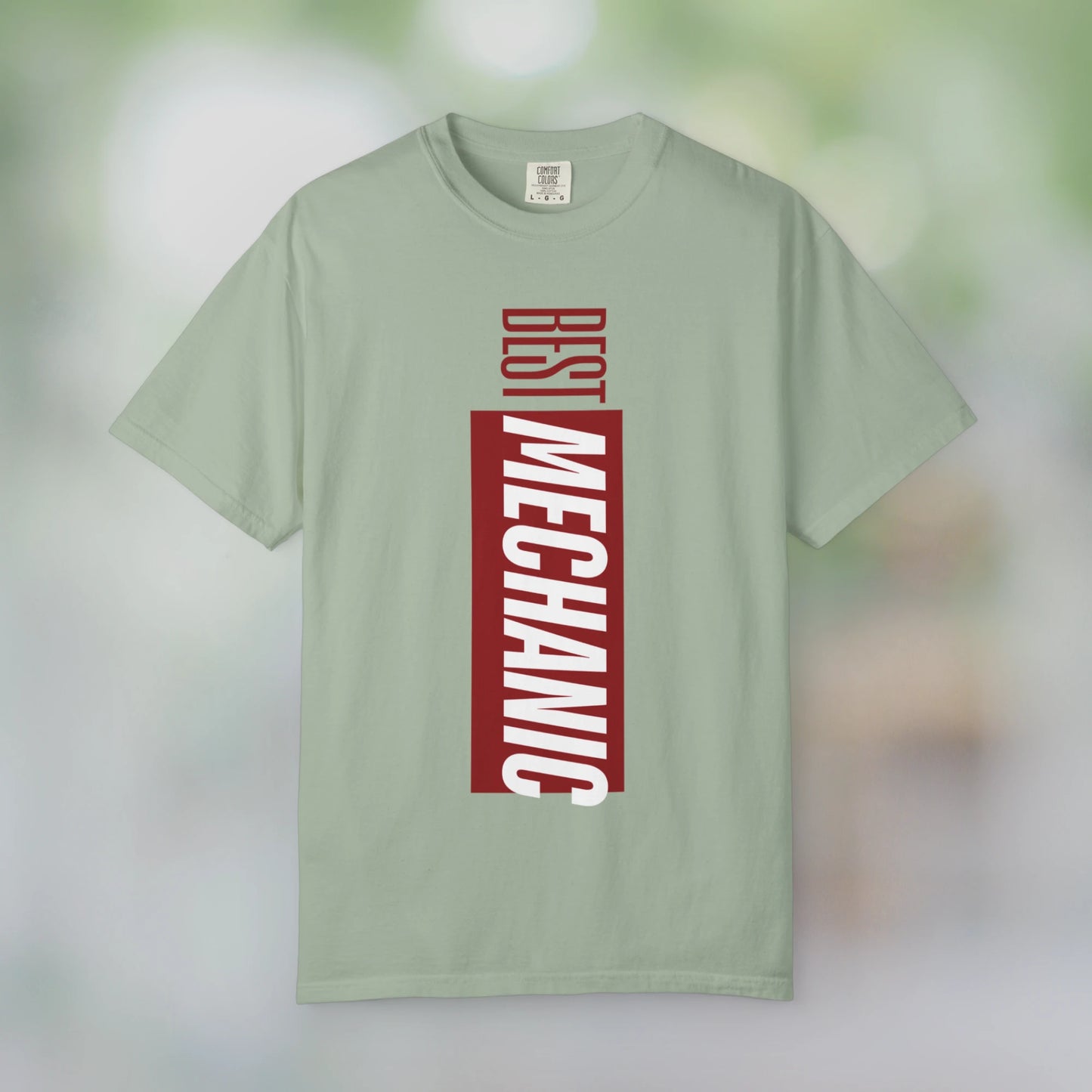 BEST MECHANIC / Unisex Garment-Dyed Front Print T-Shirt
