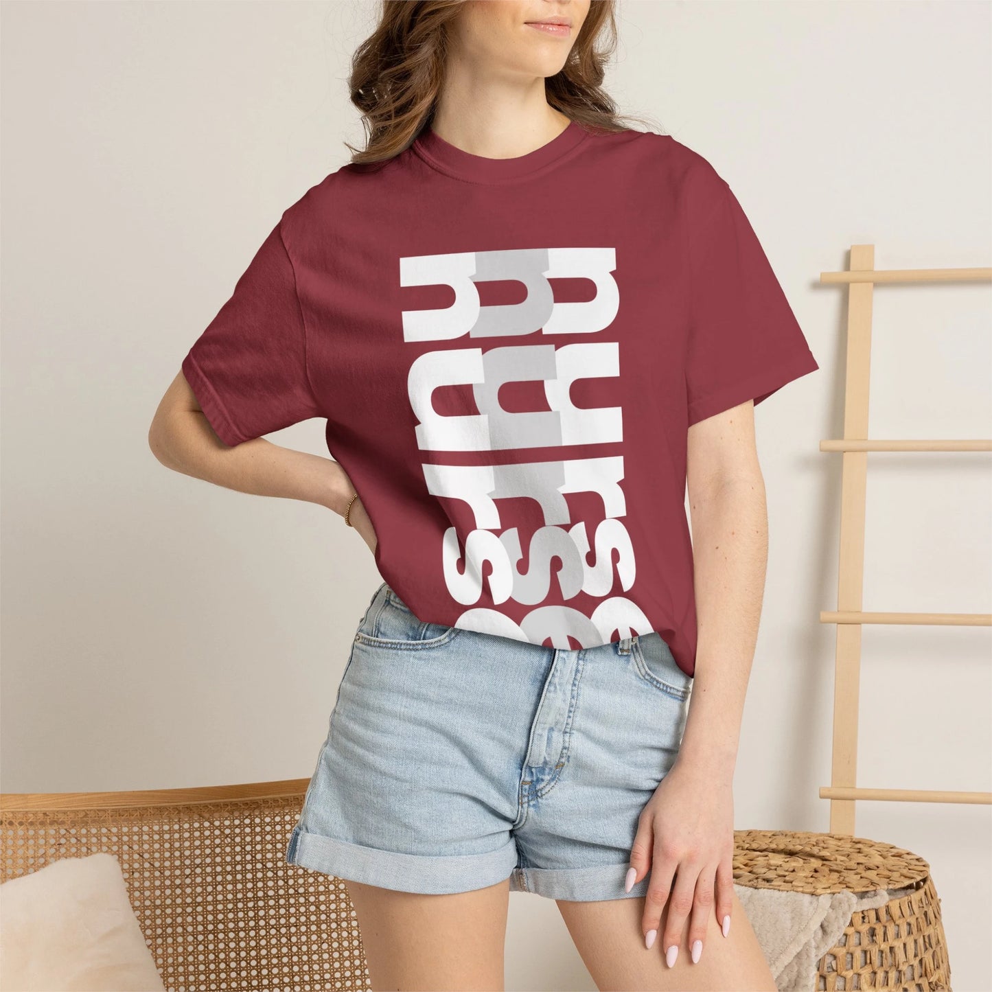 NURSE / Unisex Garment-Dyed Front Print T-Shirt