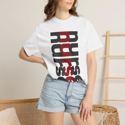 NURSE / Unisex Garment-Dyed Front Print T-Shirt