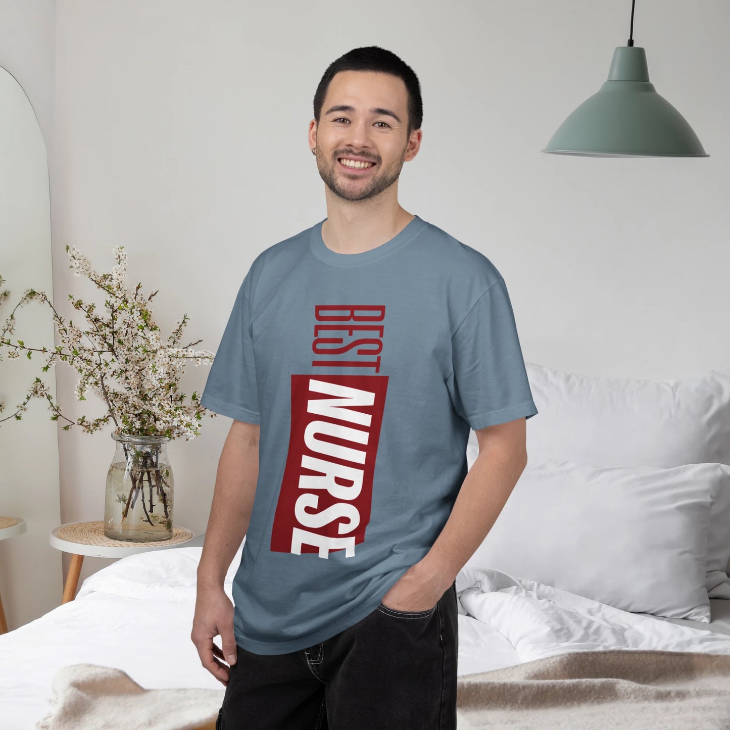 BEST NURSE / Unisex Garment-Dyed Front Print T-Shirt