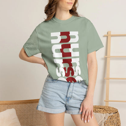 NURSE / Unisex Garment-Dyed Front Print T-Shirt