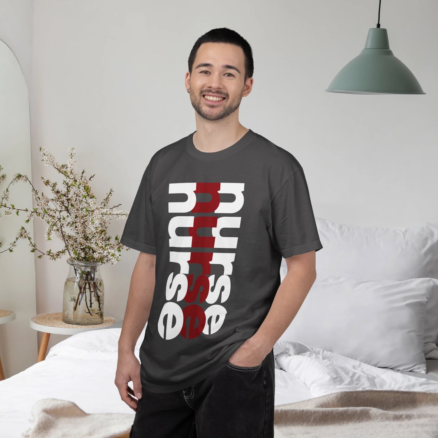 NURSE / Unisex Garment-Dyed Front Print T-Shirt