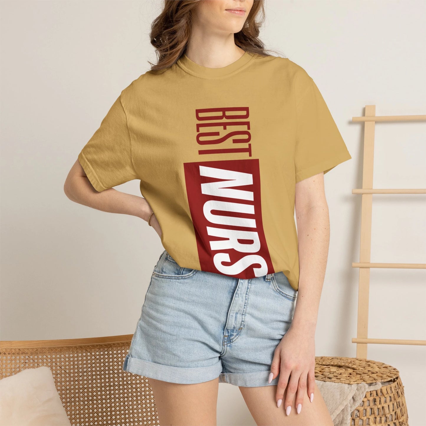 BEST NURSE / Unisex Garment-Dyed Front Print T-Shirt