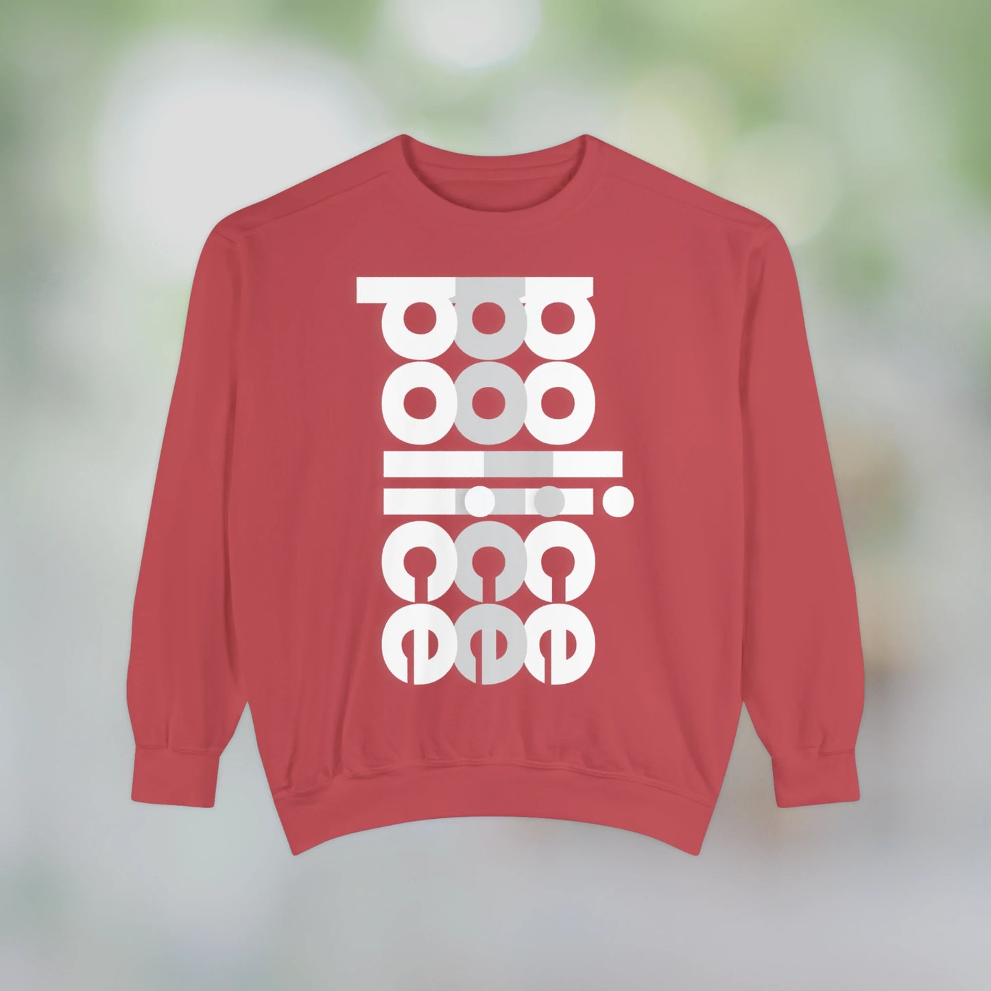 POLICE / Unisex Garment-Dyed Front Print Sweatshirt