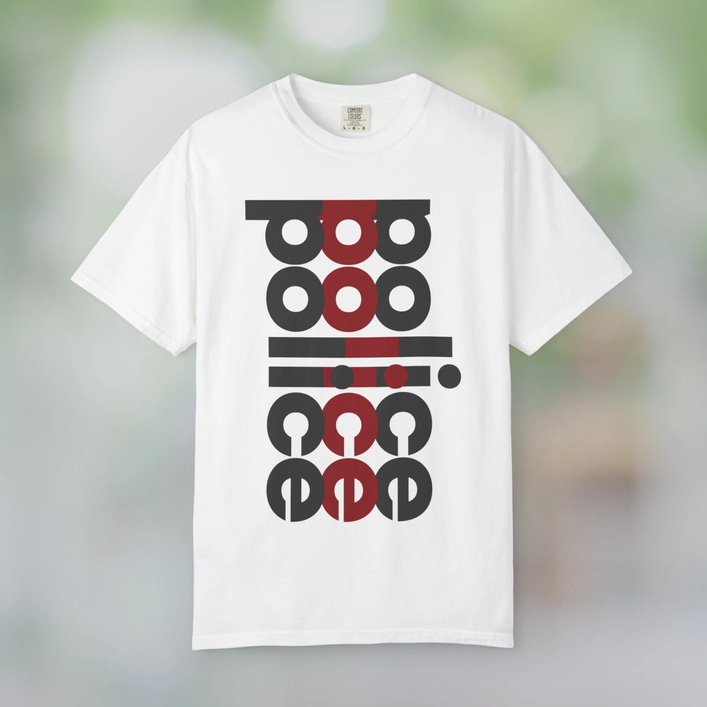 POLICE / Unisex Garment-Dyed Front Print T-Shirt