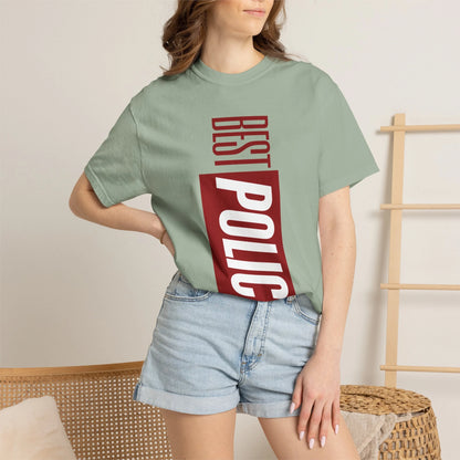 BEST POLICE / Unisex Garment-Dyed Front Print T-Shirt