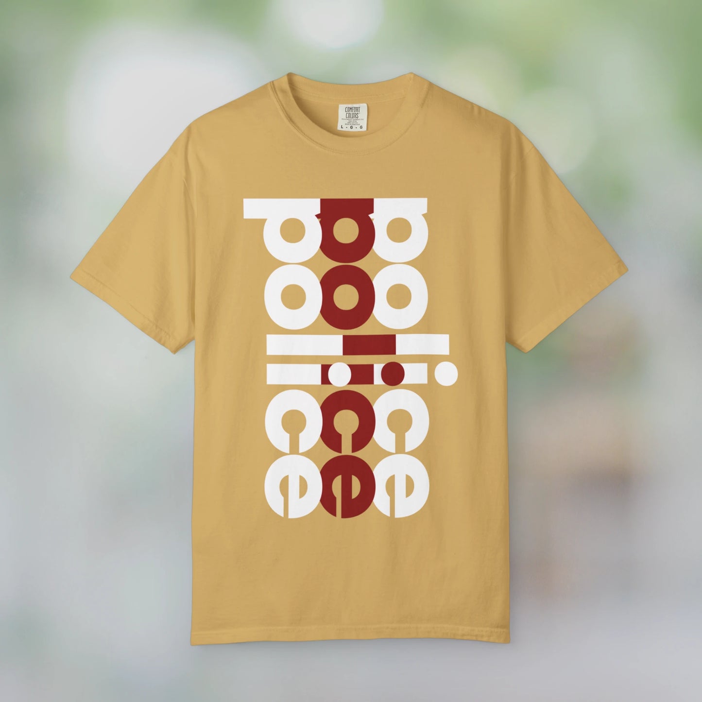 POLICE / Unisex Garment-Dyed Front Print T-Shirt