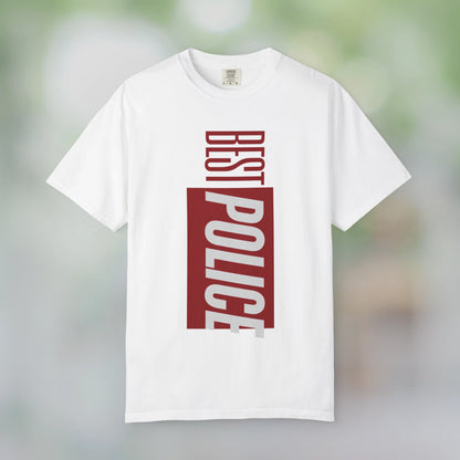 BEST POLICE / Unisex Garment-Dyed Front Print T-Shirt
