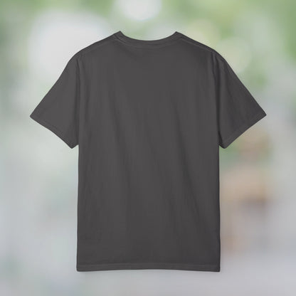 POLICE / Unisex Garment-Dyed Front Print T-Shirt