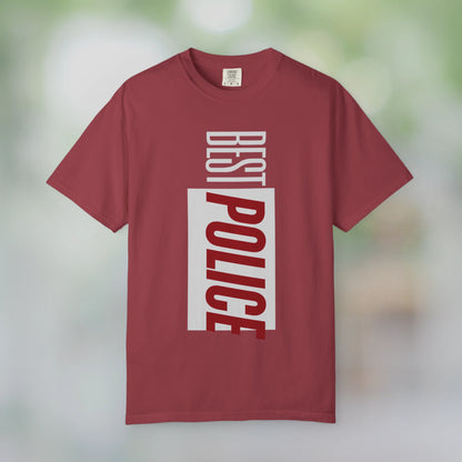 BEST POLICE / Unisex Garment-Dyed Front Print T-Shirt