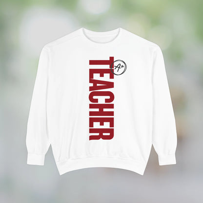 TEACHER / Unisex Garment-Dyed Front Print Sweatshirt