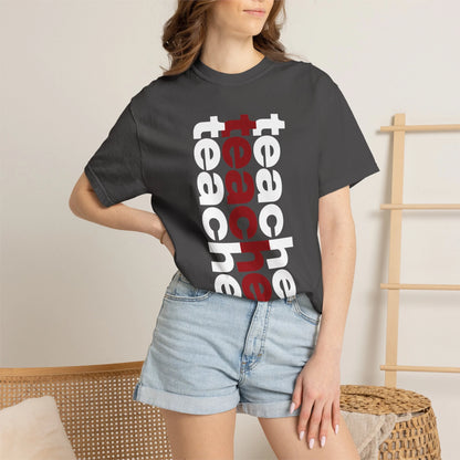 TEACHER / Unisex Garment-Dyed Front Print T-Shirt