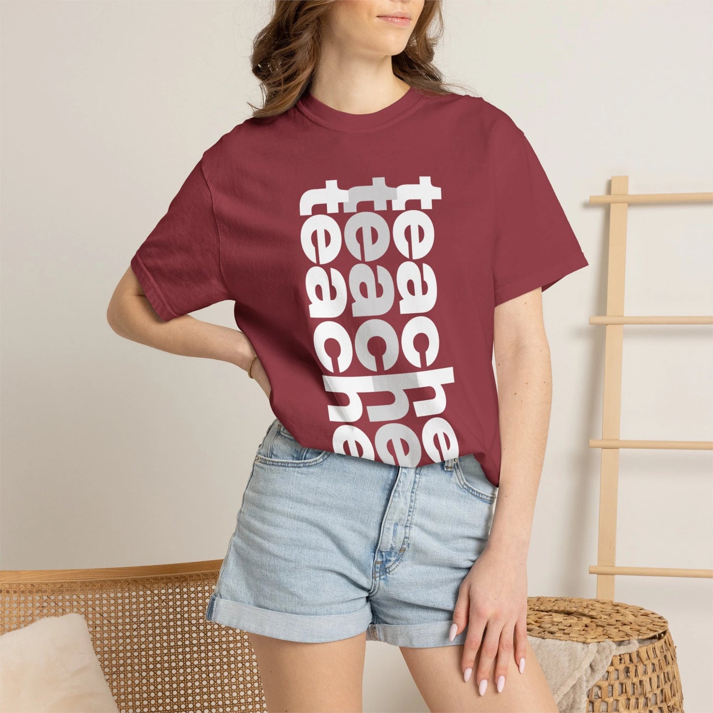 TEACHER / Unisex Garment-Dyed Front Print T-Shirt