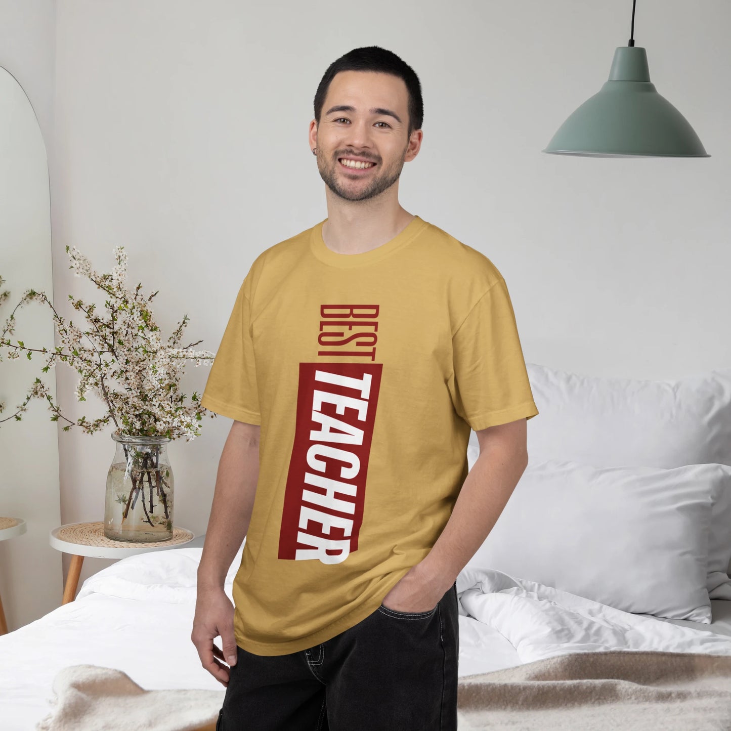 BEST TEACHER / Unisex Garment-Dyed Front Print T-Shirt
