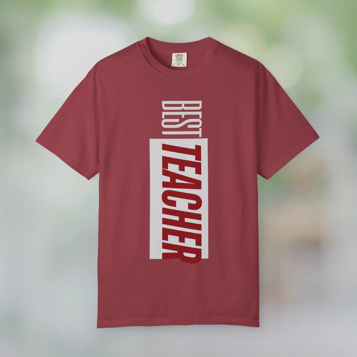 BEST TEACHER / Unisex Garment-Dyed Front Print T-Shirt