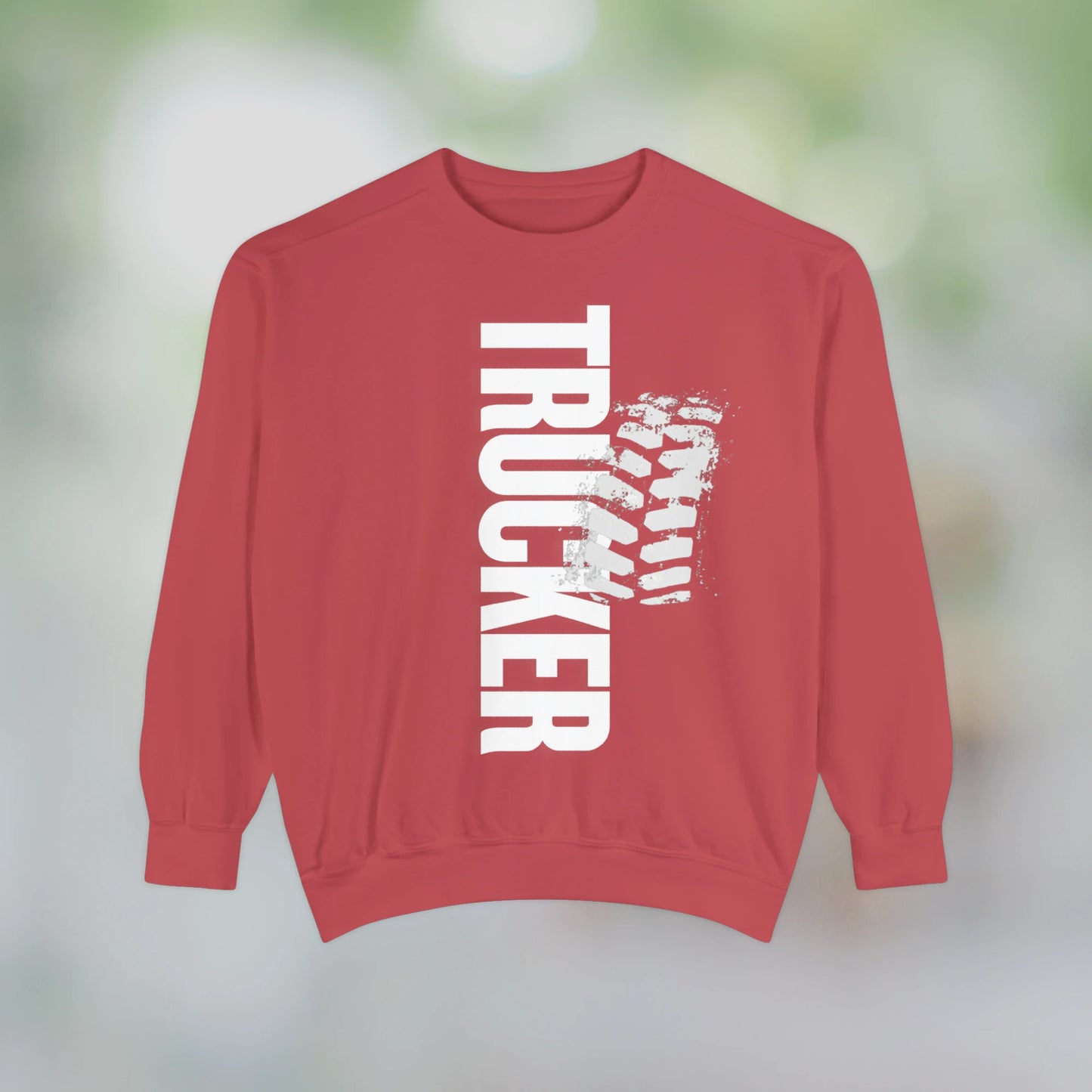 TRUCKER / Unisex Garment-Dyed Front Print Sweatshirt