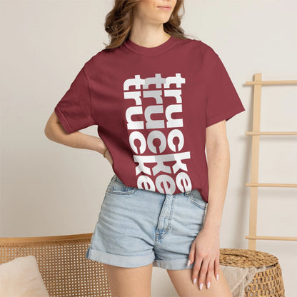 TRUCKER / Unisex Garment-Dyed Front Print T-Shirt