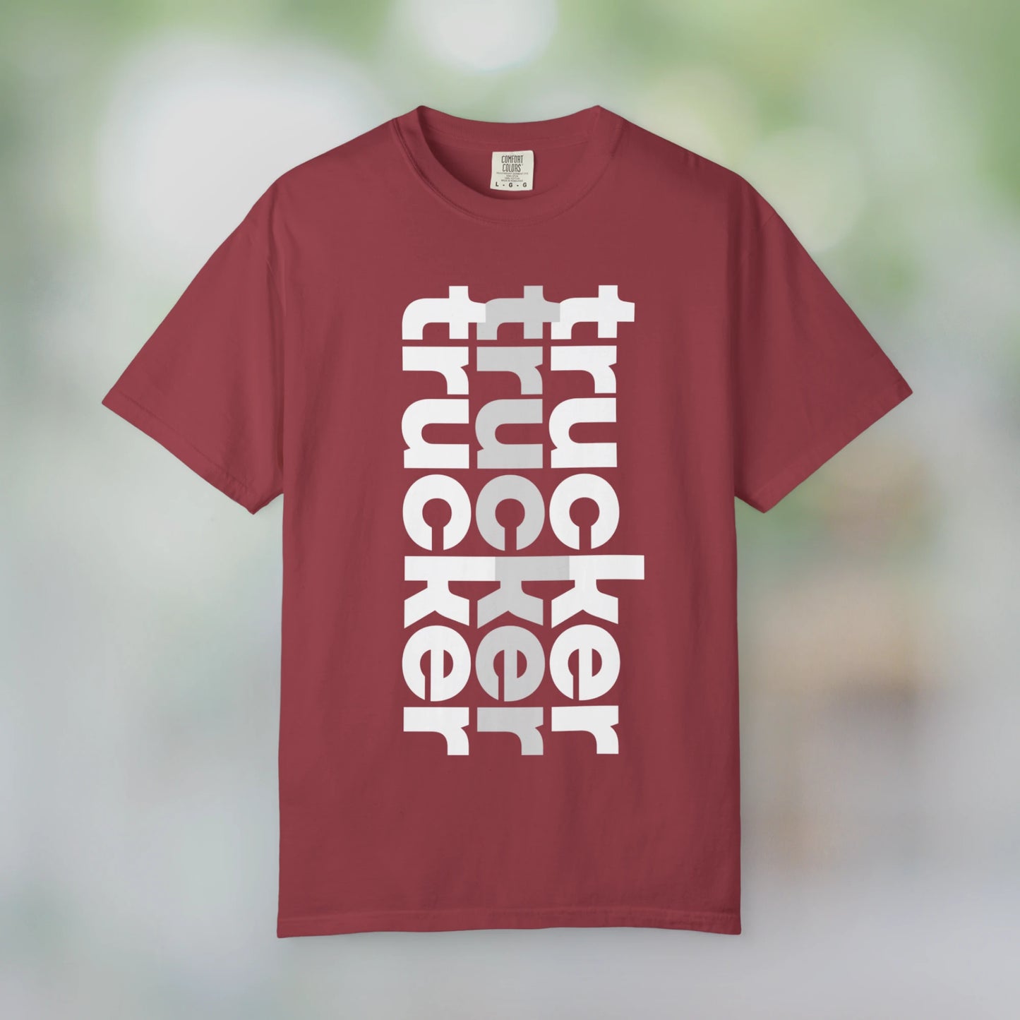 TRUCKER / Unisex Garment-Dyed Front Print T-Shirt