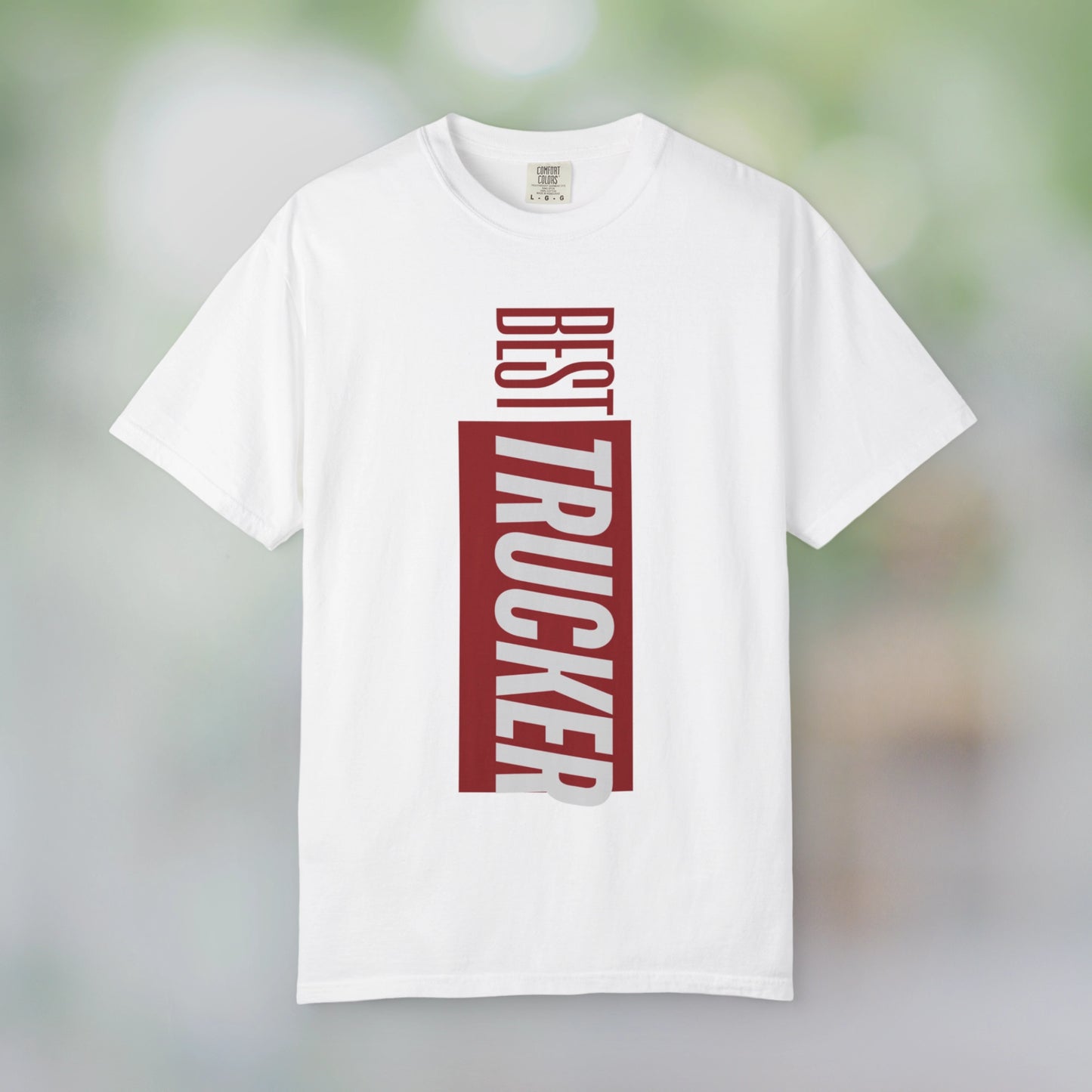 BEST TRUCKER / Unisex Garment-Dyed Front Print T-Shirt