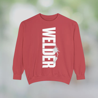 WELDER / Unisex Garment-Dyed Front Print Sweatshirt