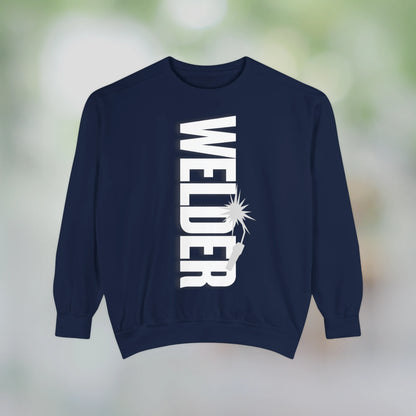 WELDER / Unisex Garment-Dyed Front Print Sweatshirt
