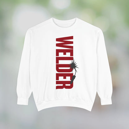 WELDER / Unisex Garment-Dyed Front Print Sweatshirt