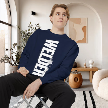 WELDER / Unisex Garment-Dyed Front Print Sweatshirt