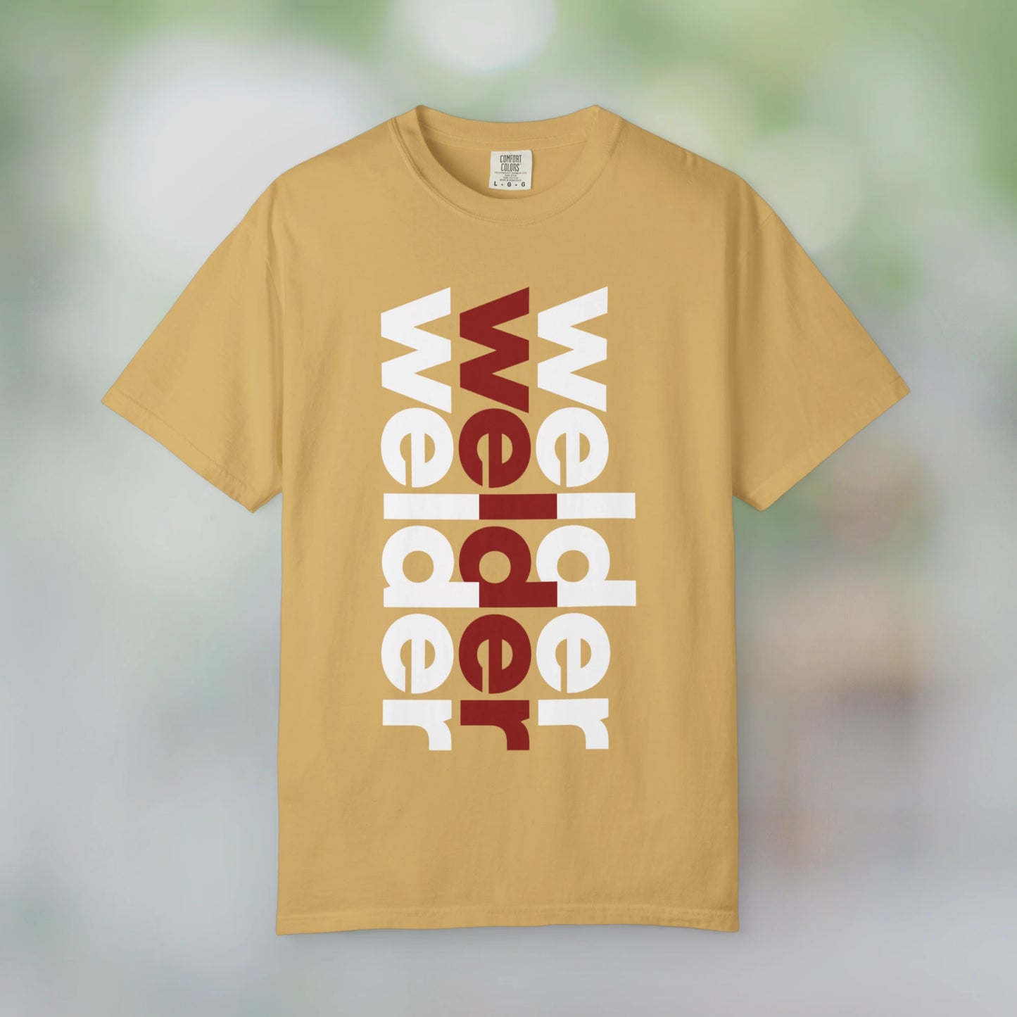 WELDER / Unisex Garment-Dyed Front Print T-Shirt