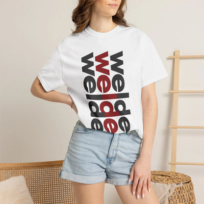 WELDER / Unisex Garment-Dyed Front Print T-Shirt