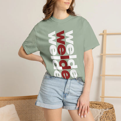 WELDER / Unisex Garment-Dyed Front Print T-Shirt