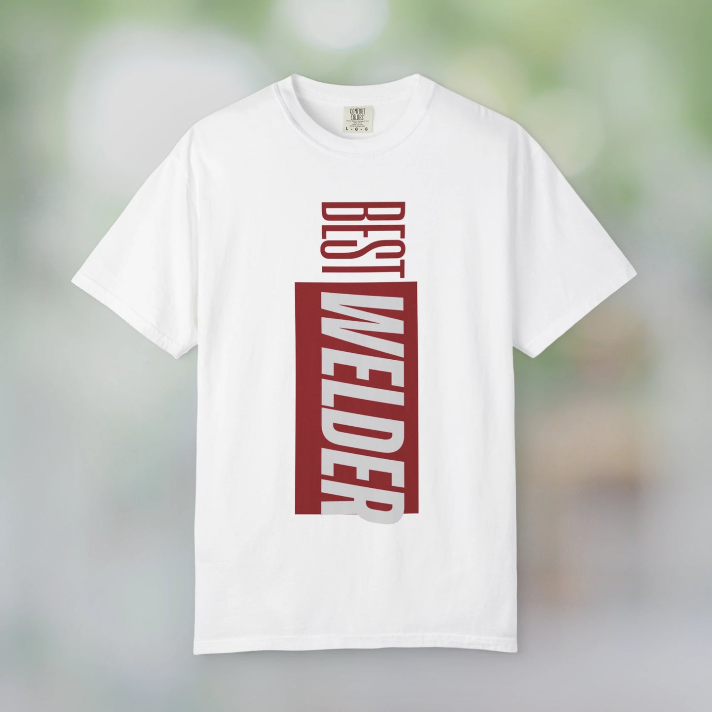 BEST WELDER / Unisex Garment-Dyed Front Print T-Shirt