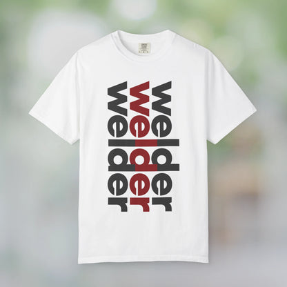 WELDER / Unisex Garment-Dyed Front Print T-Shirt
