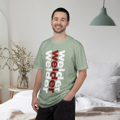 WELDER / Unisex Garment-Dyed Front Print T-Shirt