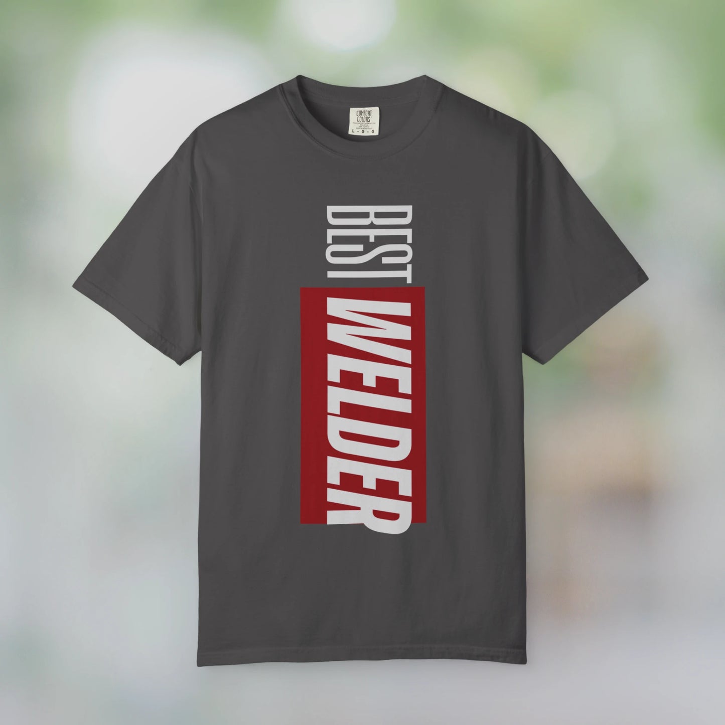 BEST WELDER / Unisex Garment-Dyed Front Print T-Shirt