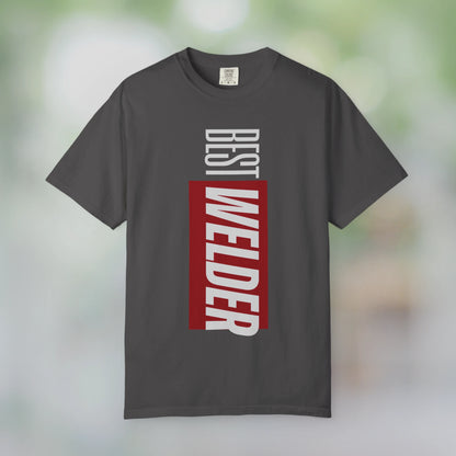 BEST WELDER / Unisex Garment-Dyed Front Print T-Shirt