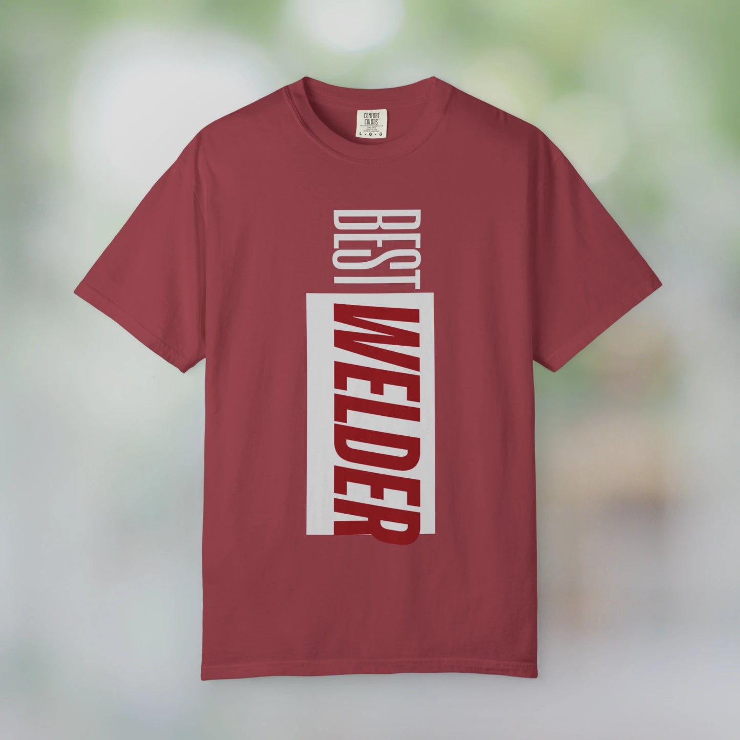 BEST WELDER / Unisex Garment-Dyed Front Print T-Shirt